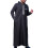 Robe musulmane décontractée pour hommes, ample, manches-Noir S 1