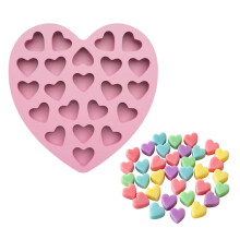 22 Cavity Small Heart Silicone Mould For Chocolate Candy Baking