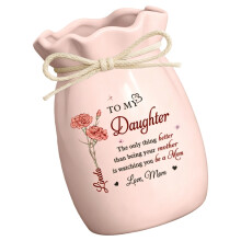 Personalize Flower Vases for Daughter From Mom Decorative-Pink