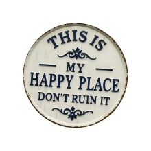 Welcome Plaque This Is My Happy Place Metal Sign For Kitchen-20
