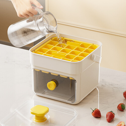 Ice Making Molds Press Type Ice Cubes Tray with Lid and-Green 2 2