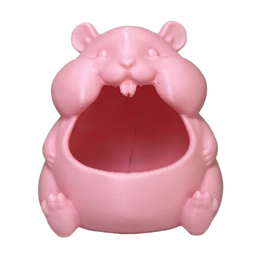 Fascinating Plastic Hamster Shape Basket Desk Organizers-Pink