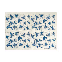 Aardewerk stickerpapier met traditioneel blauw en wit-027