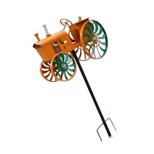 Farm Tractor Windmill Stake Iron Decoration Ideal For Garden