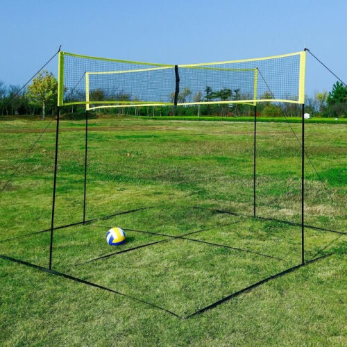 Rete da pallavolo - SOFTEE - Crossnet - Portatile - Picchetti inclusi - Montaggio rapido