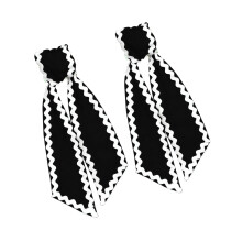 Soft Garland Sash Ribbon For Home Outdoor Indoor Front-Black
