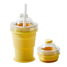 Practical Silicone Drinking Bottle Practical Folding-Yellow