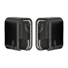 Electric Toothbrush Holder Dustproof Organizer Rack Set-Black