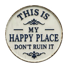 Farmhouses Round Welcome Sign This Is My Happy Place For-30