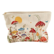 Artistic Moon Mushroom Designs Corduroy Storage Bag With-C
