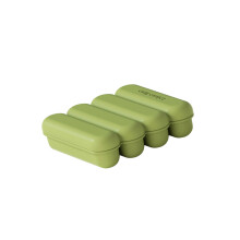 Heat Resistant 4 Grids Long Silicone Ice Cubes Tray Long-Green