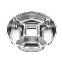 5 Compartment Stainless Steel Serving Tray 316 Grade Food