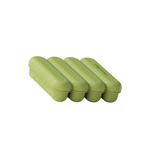 Food Grade Silicone Ice Cubes Tray Four Grids Container-Green