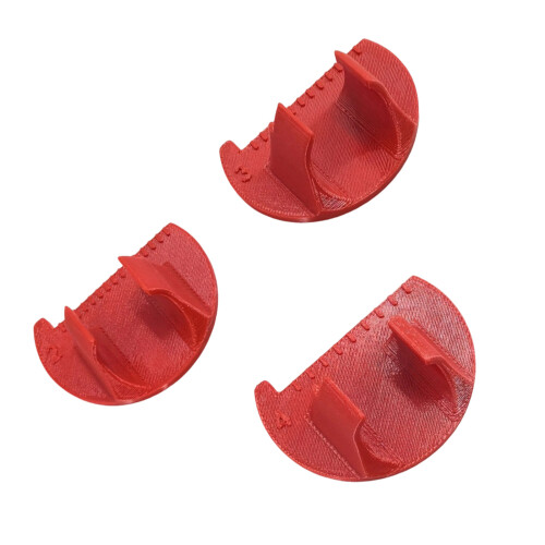 Sewing Needle Size Gauge Craft From Clear PET Plastic For-Red