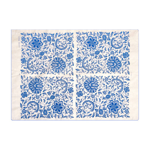 Chinese Style Ceramic Transfer Paper Handmade Craft Blue-024