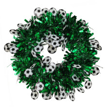 Voetbalfan Decoratie Metallic Plastic Krans Tinsels Voetbalkrans