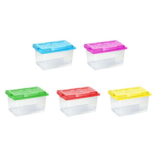 Draagbare hagedissenboxcontainer met afneembaar-27x17x14cm