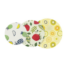 3 Pack Natural Wax Food Covers Flexible Bowl Lids For-WG32