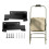 2 Pack Wall Mounted Heavy Duty Hooks for Ladder Storage and 5