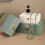 Embosseds Leather Storage Container For Clothes-green trumpet 5