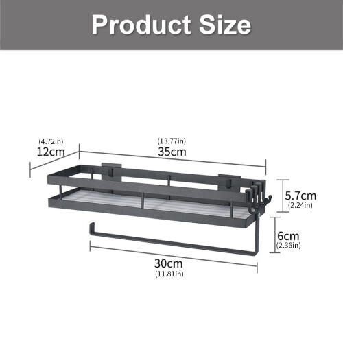 Easy Install Drillless Wall Shelf For Bathroom Shower Kitchen 2