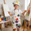Waterproof Toddler Apron and Cook Hat Adjustable Stain-B1 5