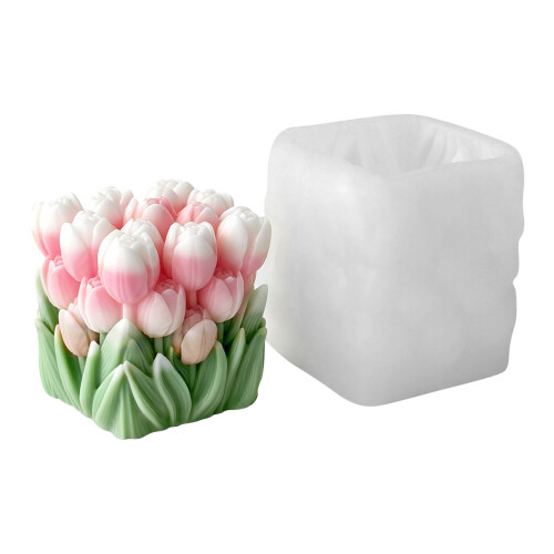 Moules en Silicone pour Bouquets de fleurs cubiques, résistants