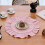 Polycotton Round Placemat For Dining Table-apricot 2 pieces 4
