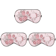 3Pièces Masque En Soie Rose Durable