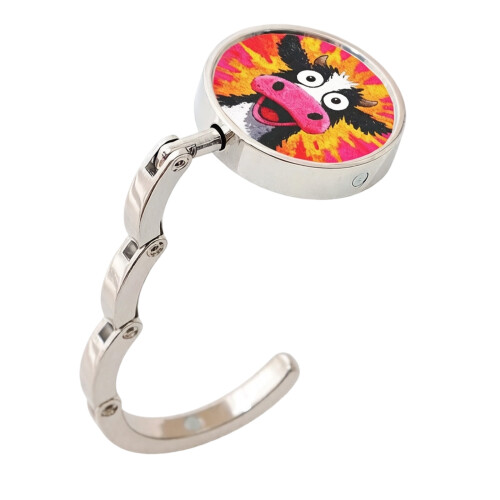 Space Saving Foldable Hook With Nonslip Base-surprise cow