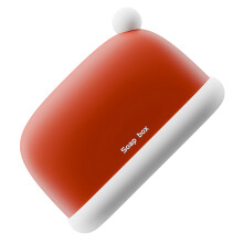 Zeepcontainerdoos Zeepbakje Opbergkoffer voor reis- en-Rood