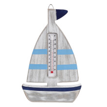 Dual Scale Wooden Sailboat Retro Nautical Wall Decor