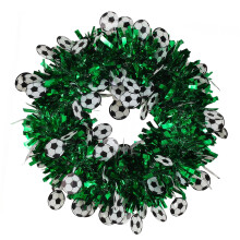 2026 Soccer Themed Colorful Wreath Tinsels Football Wreath For
