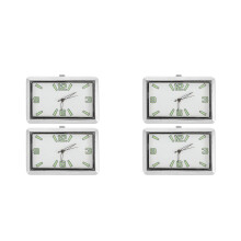 4Pièces Horloges Mini Alliage Argenté Adhérence Pour Intérieur