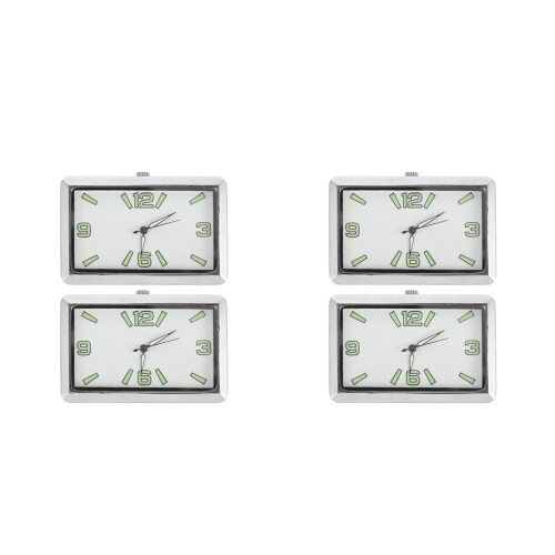 4Pièces Horloges Mini Alliage Argenté Adhérence Pour Intérieur