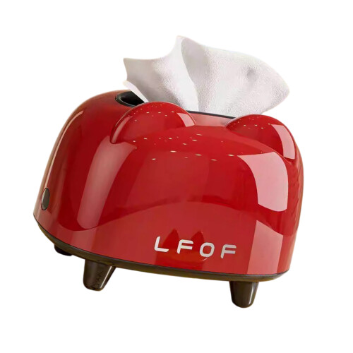 Creative Living Room Tabletop Tissue Box Plastic Decorative-Red