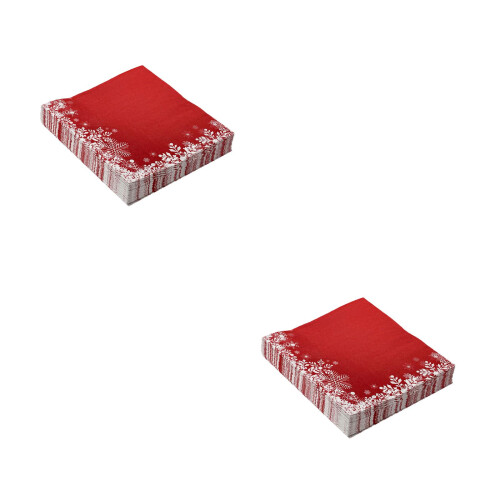 Soft Red Disposable Napkins Christmas Party Use