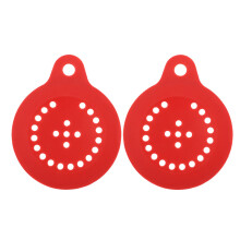 2Pcs Red Silicone Popcorn Bucket Lids Ventilated Microwave Safe Cover