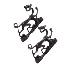 2Pcs Golden Copper Brush Holders, Stable Calligraphy Pen Rest Stands