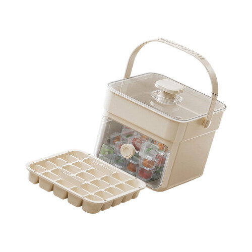 Quick Releases Ice Cubes Molds With Ergonomic-Milky white 1