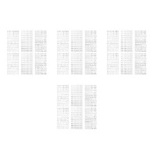 Tiny Silver Number Letter Stickers for DIY Art