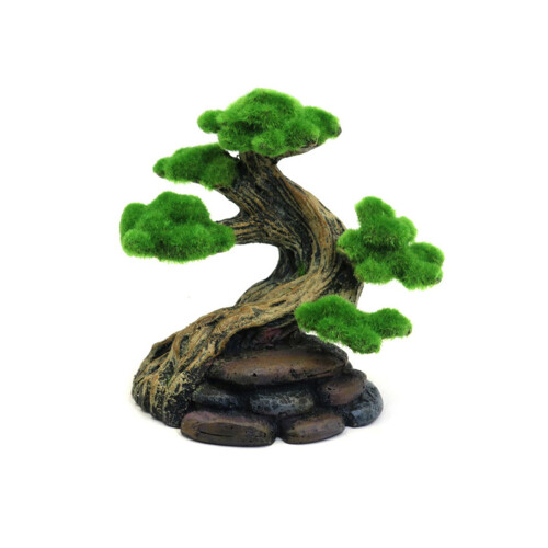 Miniature Moss Tree Fishtanks Landscape Accessory Resin Water-S