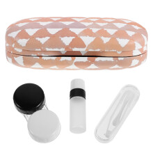Orange Multi Compartment PU Eyewear Organizer Case for Travel Use
