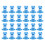 24Pcs Screw Tight Plastic Insulators for Electric Fence Posts Sky-Blue 1