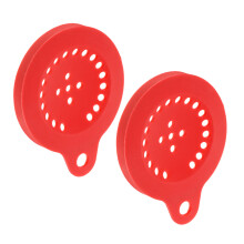 2Pcs Red Silicone Popcorn Bucket Lid, High-Temp Vented Jar Cover