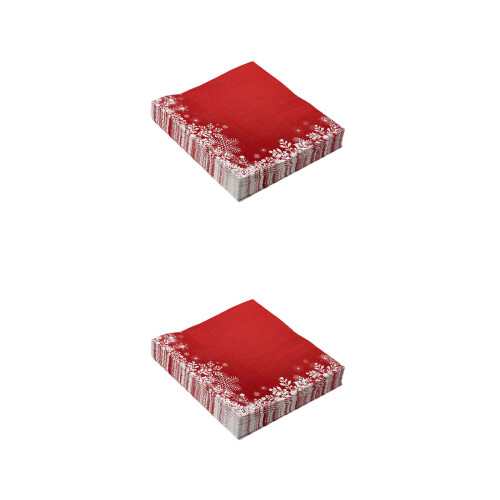 Soft Red Disposable Napkins Christmas Party Use 1