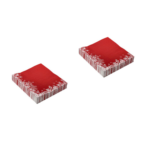 Soft Red Disposable Napkins Christmas Party Use 2