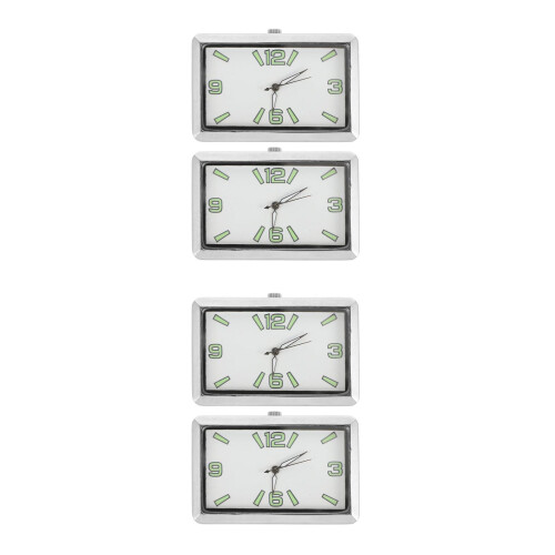 4Pièces Horloges Mini Alliage Argenté Adhérence Pour Intérieur 1