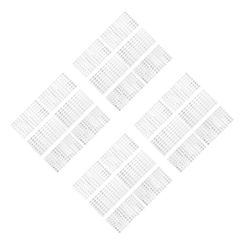 Tiny Silver Number Letter Stickers for DIY Art 1