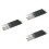 15Pièces Kit Nail Art Double Embout Noir Brosse Nylon 5